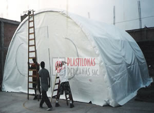 Carpa de lona plástica