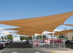 Carpas de estructura metálica para estacionamiento