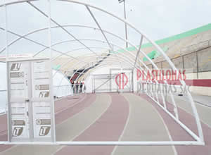 Estructura de carpa para hospital